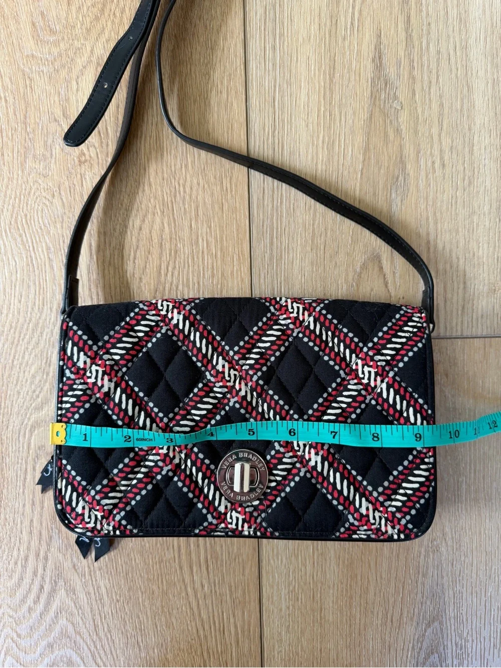 Vera Bradley Quilted Plaid Crossbody Purse Wallet